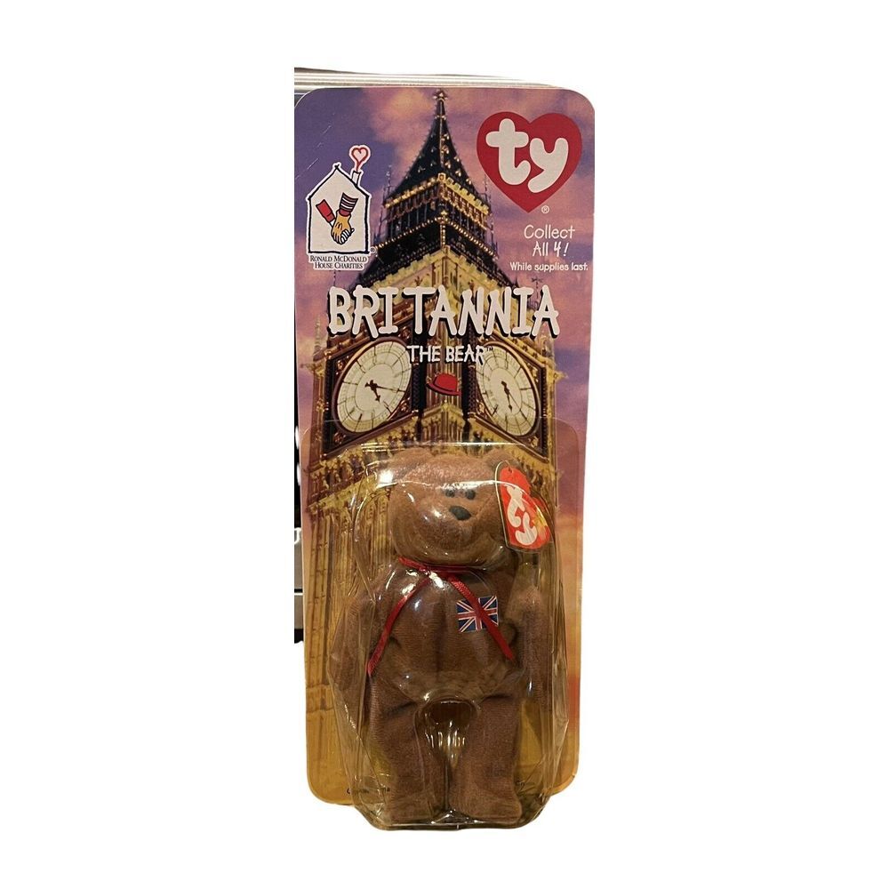Ty Beanie Babies Britannia The Bear With Errors New‎ In Package Rare Collectible